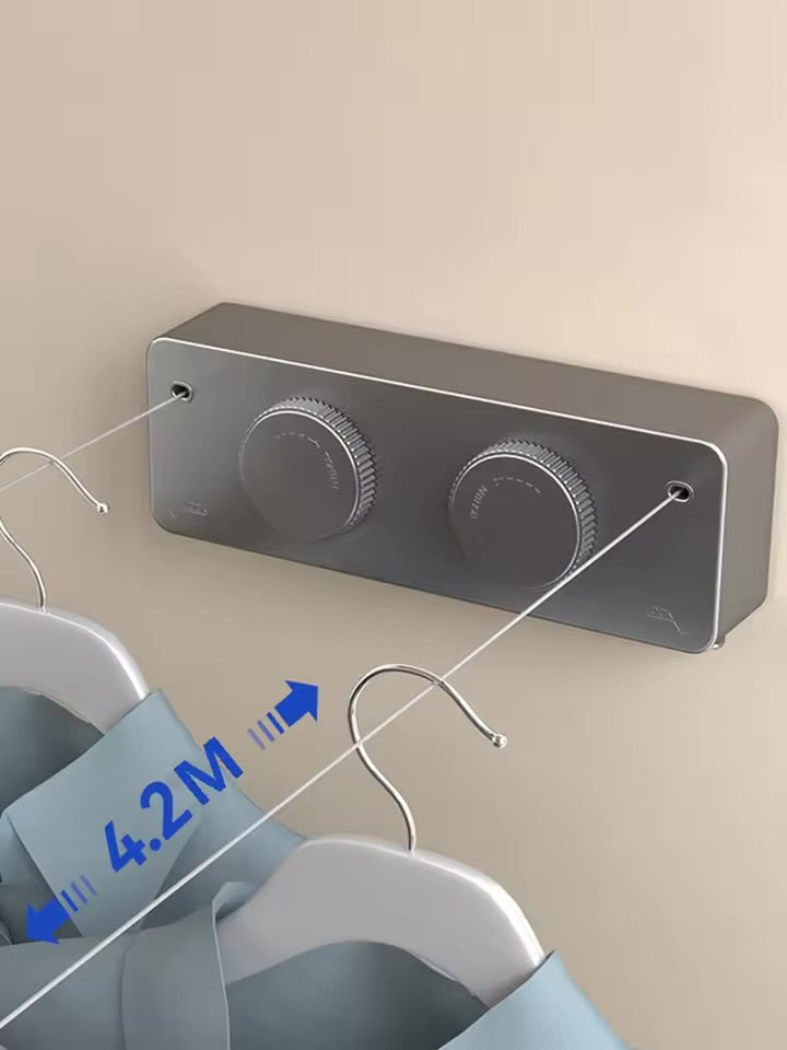 格納式物干し拡張可能な壁物干し