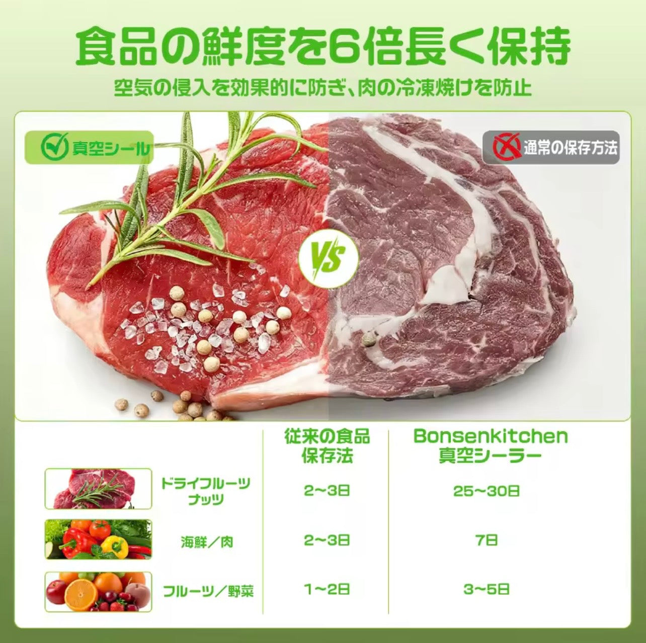真空シーラー 精密吸引 食品封口機 家庭用 厨房・飲食店