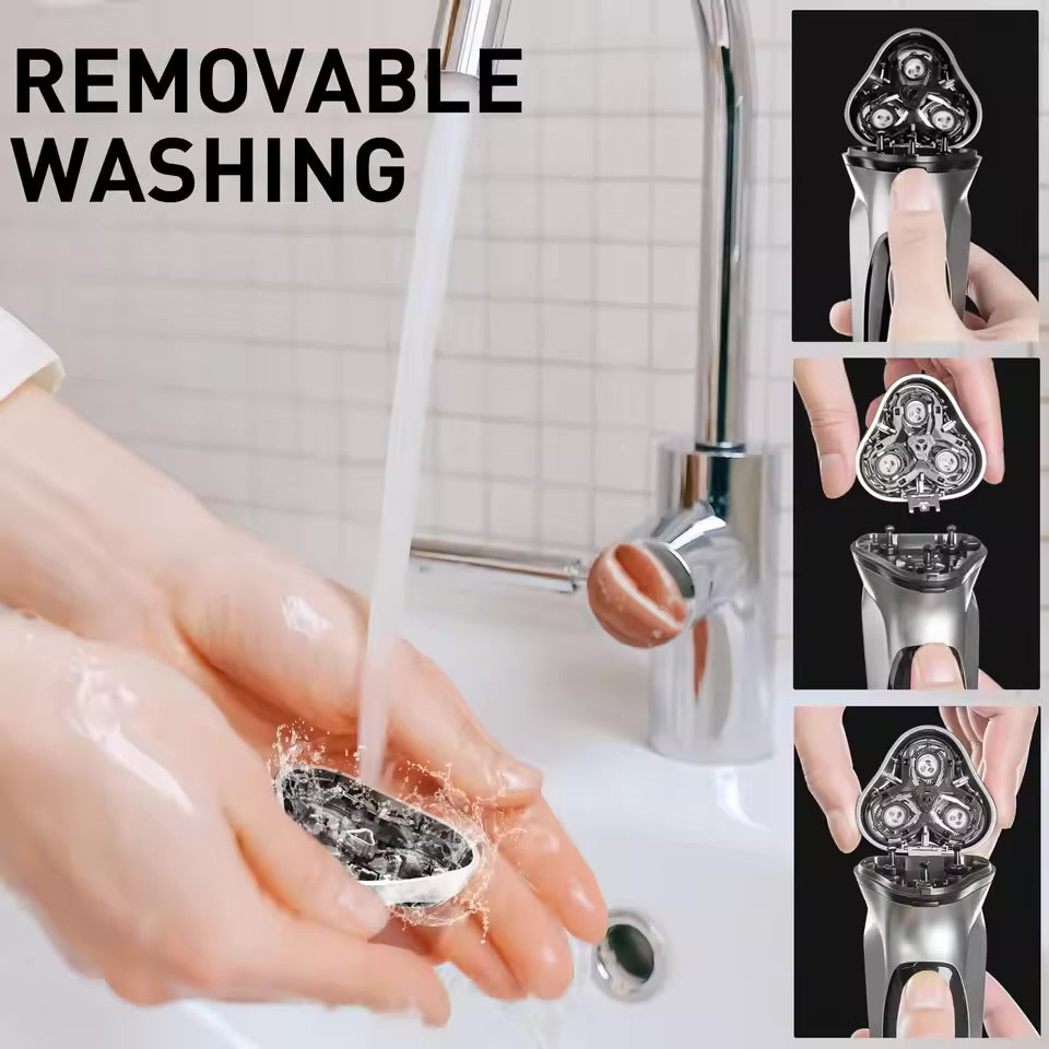 髭剃り電気回転シェーバー(洗えるタイプ）