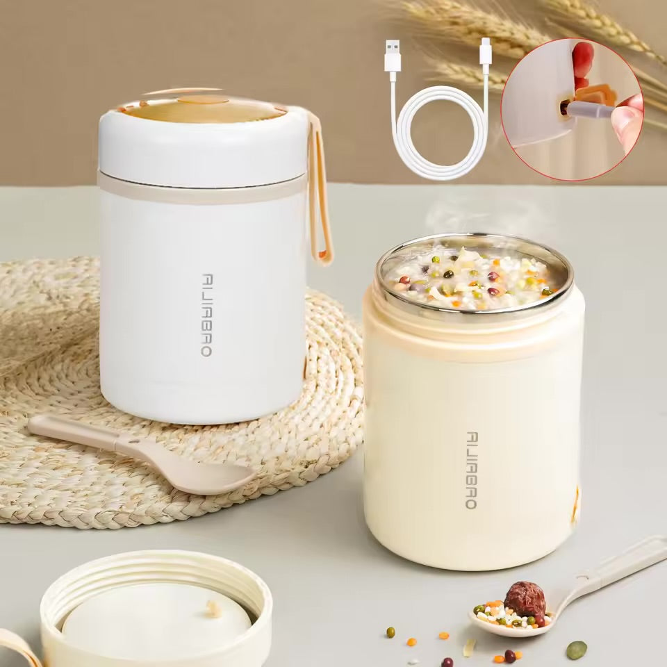 600ML ポータブルUSB電気加熱ランチボックス
