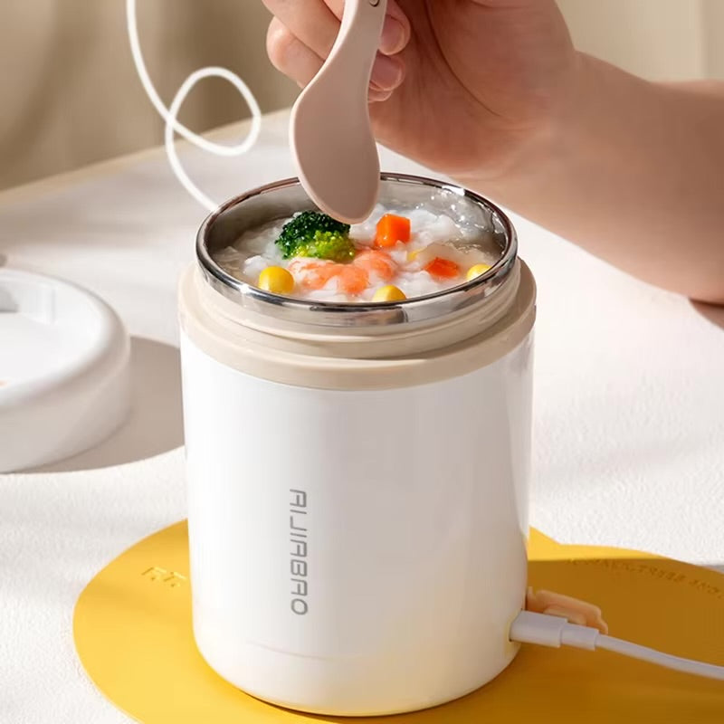 600ML ポータブルUSB電気加熱ランチボックス